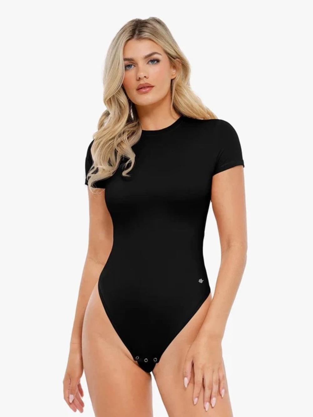 Popilush Crew Round Neck Short Sleeve Round Neck Casual Bodysuit Size 3XL